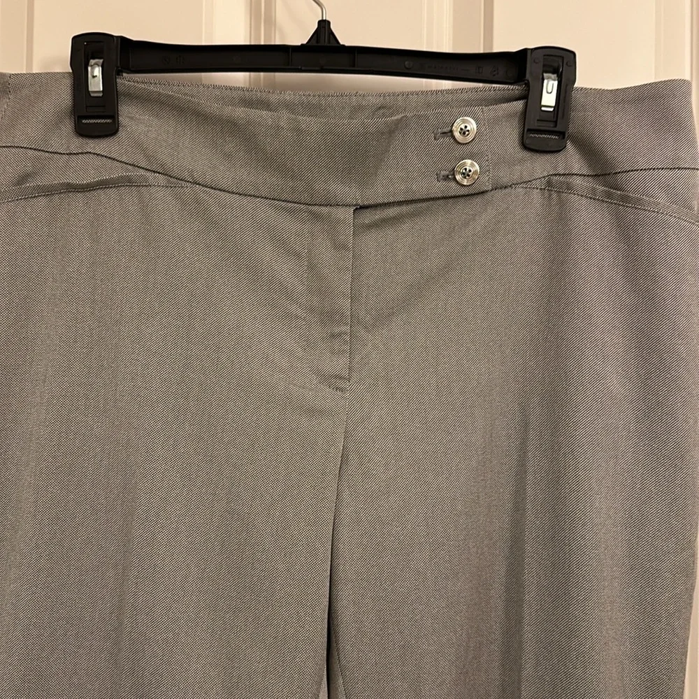 Like New White House Black Market Wide Leg Business Casual Slate Gray Slacks - Picture 2 of 11